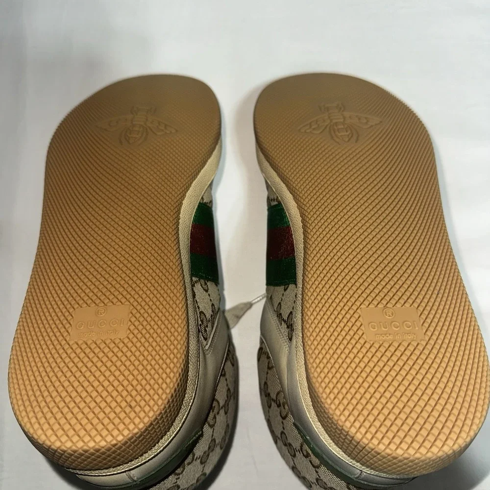 Gucci Screener High Top Sneakers GG Men's 7.5 (US 8.5) Original Box Monogram NWT